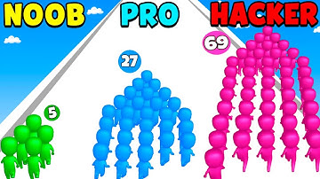 NOOB vs PRO vs HACKER in Color Run Crowd