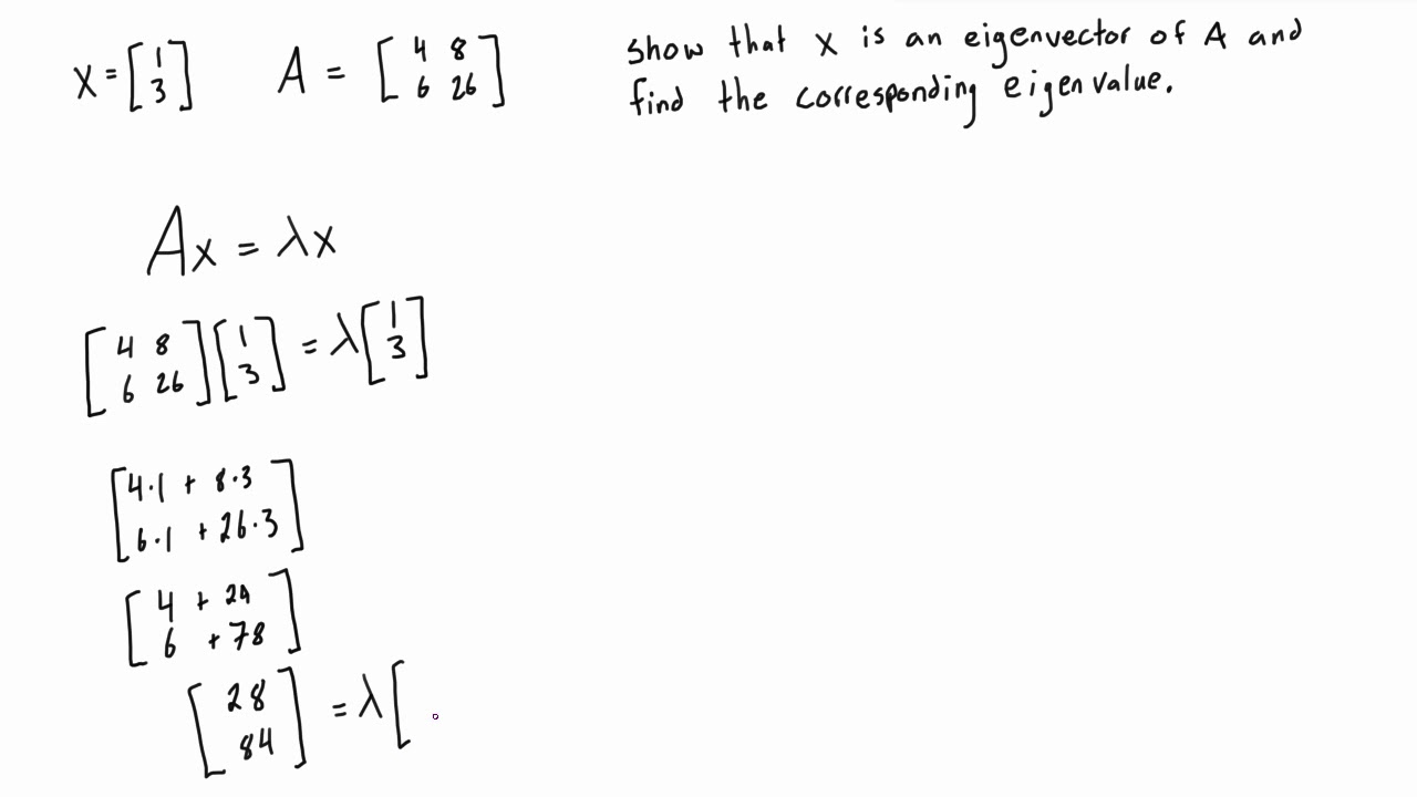 Show that x is an eigenvector of A and find the corresponding eigenvalue