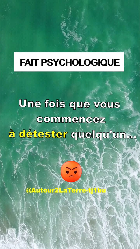 Une fois que vous commencez à détester quelqu
