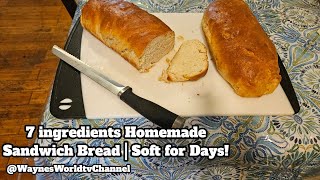 7 ingredients Homemade Sandwich Bread | Soft for Days !/#cooking ,#food , #baking , #bread  screenshot 4