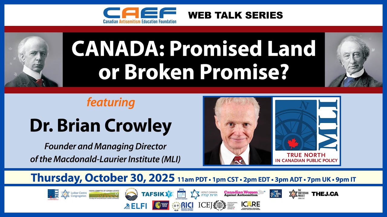 Watch CAEF Web Talk with Dr. Brian Crowley, “Canada: Promised Land or Broken Promise", then register for more CAEF programs