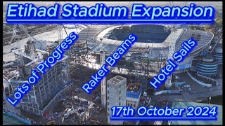 Etihad Stadium Expansion - Manchester City Fc - 17th October 2024 - Lots of Progress #djidrone