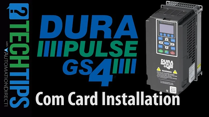 DURApulse GS4 VFD Install the Optional Comm Cards from AutomationDirect
