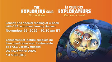 LIVE - Launch and special reading of The Explorers Club e-book with Jeremy Hansen