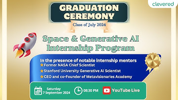 Graduation Ceremony | Space & Generative AI Internship Program with chief NASA Scientist
