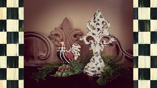 MACKENZIE-CHILDS INSPIRED ROOSTER DIY- FRENCH COUNTRY THIRFT STORE MAKEOVER - FRENCH COUNTRY DECOR