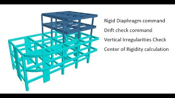 Rigid Diaphragm, Drift, Vertical Irregularities in STAAD