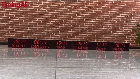 8 time zone display, programmble city name world clock