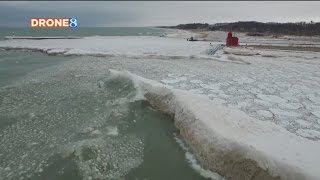 Great Lakes ice coverage is below average