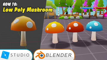 How to Make a Low Poly Mushroom! (Blender & Roblox Studio)