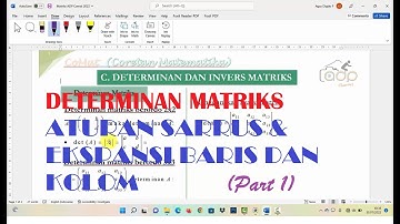 CoMat (Coretan Matematika) Determinan Matriks Ordo 2x2 dan 3x3 dengan Sarrus, Ekspansi (Part 1)