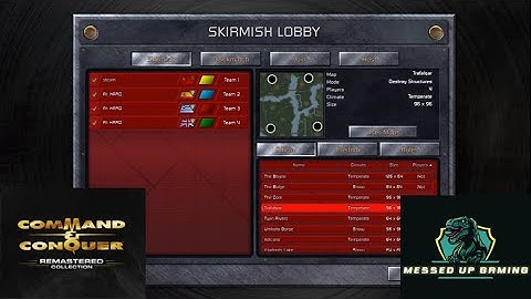 Command and Conquer Red Alert Remastered Skirmish Gameplay USSR– MAP: Trafalgar 3