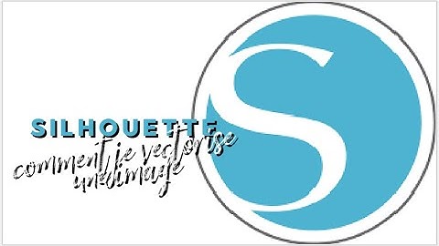 [SILHOUETTE] COMMENT JE VECTORISE UNE IMAGE