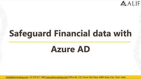 Safeguard Financial data with Azure AD