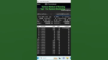 Various Method of Running‘top’   For System Monitoring #shorts