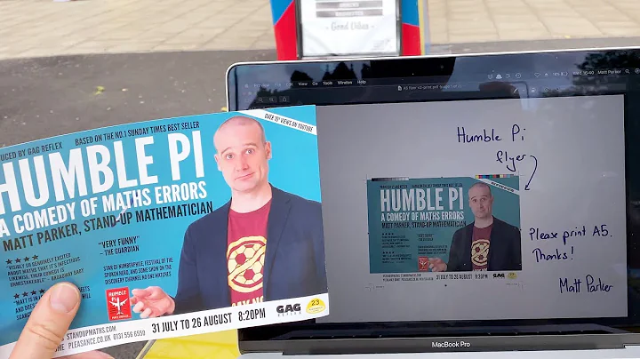 The printers 'fixed' my Humble Pi show flyer.