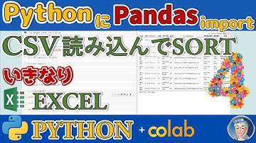 いきなりPython × Excel4回  コピペコード付属 PandasインポートしてCSVを取り込んでデータの抽出、ソート、絞り込み！PandasでExcelの操作を自動化。Python入門