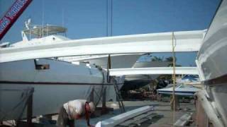 Two hulls and some beams on a Pahi 63