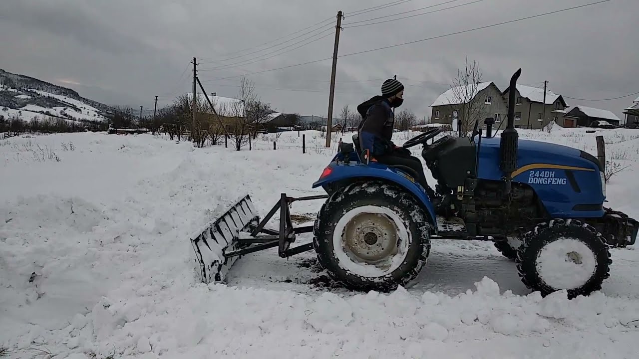 САМОРОБНИЙ ВІДВАЛ ДЛЯ МИНИТРАКТОРА Dong Feng 244 - ТЕСТ В СНІГУ - ЗИМА