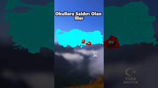 Saldırı Yapılan İller #viral #history #israel #map #iran #geography#turkey #war #school #trending