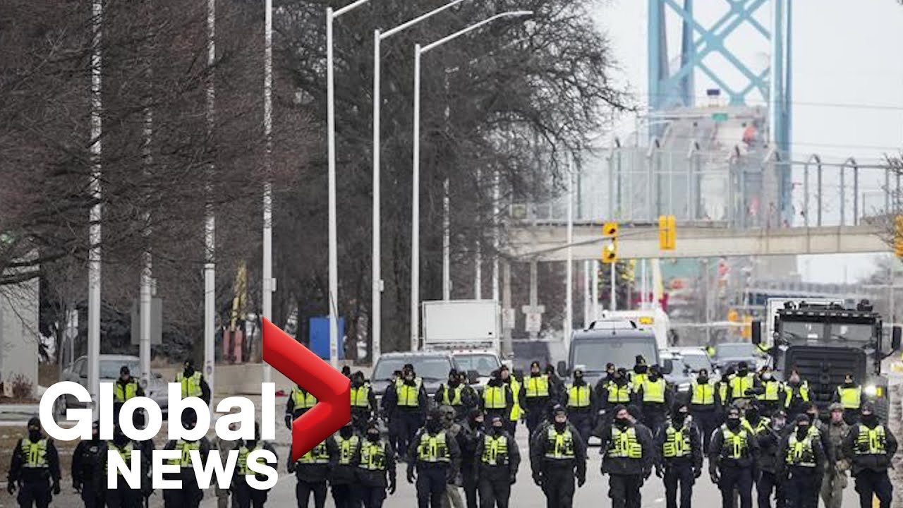 Trucker protests: Ambassador Bridge reopens as protesters continue to occupy Canada's capital