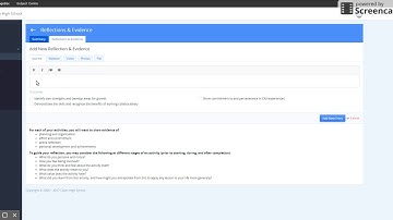 Adding Reflections and Evidence to a CAS Experience in ManageBac