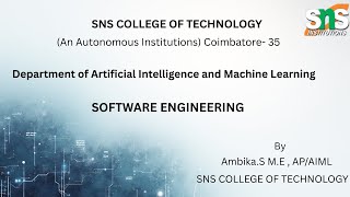 SDLC - WATER FALL MODEL | SOFTWARE ENGINEERING | SNS Institutions