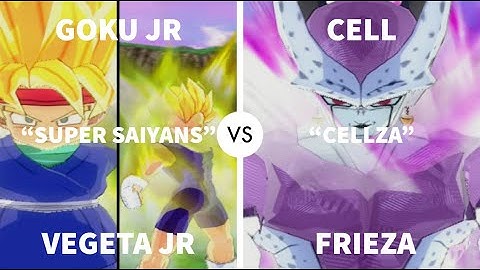 Goku Jr & Vegeta Jr VS Cellza | Dragon Ball Z Budokai Tenkaichi 3 Mod | Very Hard CPU VS CPU