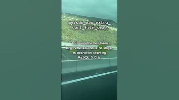 MySQL Database Variables: myisam_max_extra_sort_file_size