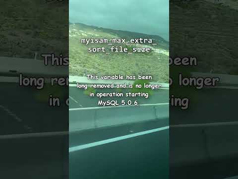 MySQL Database Variables: myisam_max_extra_sort_file_size