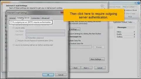 Configuring a POP email account in Outlook 2010