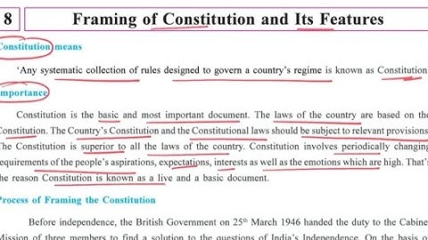 Ch 8.1 Framing of Constitution and Its Features (Social Science - History, Grade 9, GSEB)