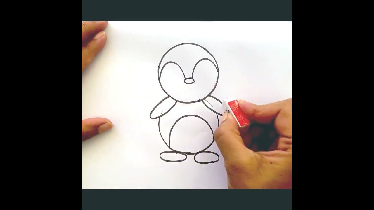 Penguin Drawing Very Easy Step By Shorts