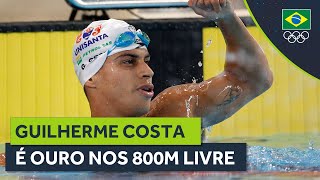 Guilherme Costa é ouro nos 800m livre