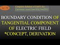 EMFT | Lec 78 | Boundary Condition of Tangential Component of Electric Field with Derivation |