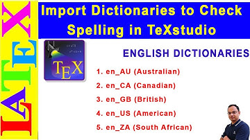 How to Import Dictionaries in TeXstudio for Checking Spelling (LaTeX Tips/Solution-46)