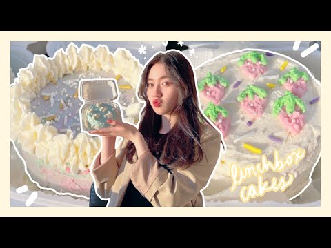 VLOG 🍰 making mini lunchbox cakes from scratch