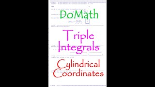 DoMath-Calculus : Multiple Integrals : Triple Integrals in Cylindrical Coordinates 02 No40