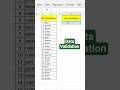 Data validation in excel #excel #exceltips