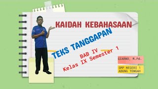 KAIDAH KEBAHASAAN TEKS TANGGAPAN