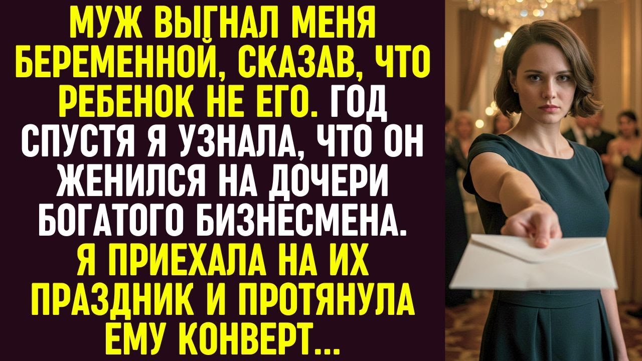 Муж выгнал меня беременной. Год спустя я приехала на его новую свадьбу и протянула ему конверт.