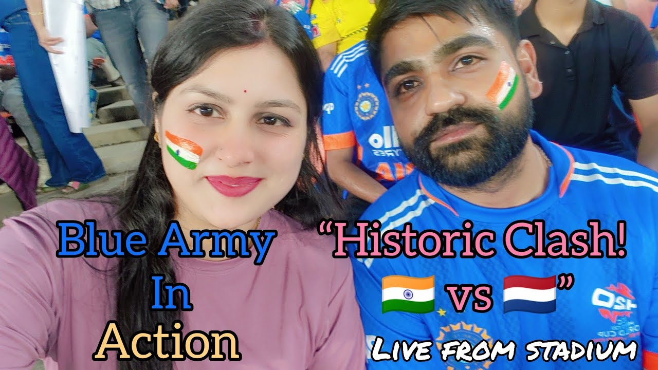 “Historic Clash! 🇮🇳 vs 🇳🇱”Live from stadium IndiaVsNetherlands#INDvsNED#TeamIndia#NetherlandsCricket