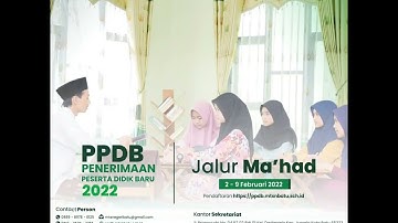 Informasi Penerimaan Peserta Didik (PPDB) @mtsnegeribatu Tahun Pelajaran 2022/2023.