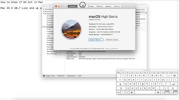 How to know if mac is 64 bit or not