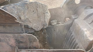 PLAYING with GIANT Rocks.ASMRRock Quarry CRUSHINGOperations Primary Jaw Crusher in action