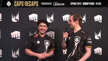 Caps Recaps with Caps | LEC Spring Groups W2 vs KOI