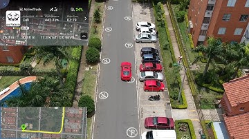 DJI Spark Active Track following a Car