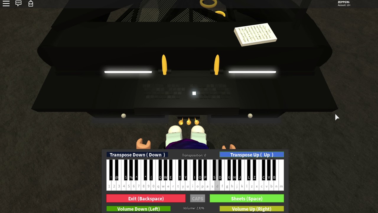 Piano Keyboard Sheets Roblox