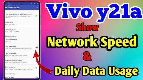 How To Show Daily Data Usage In Vivo y21a | Vivo y21a Show Daily Data Usage