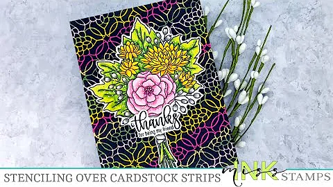Miss Ink Stamps | Bold Stenciling Over Cardstock S...